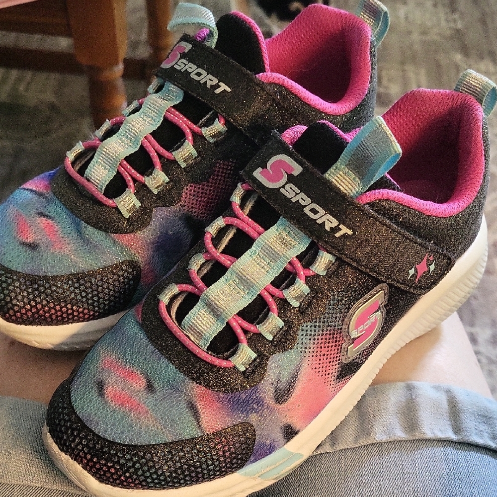 Skechers Kids' Sporty Pink and Blue Sneakers